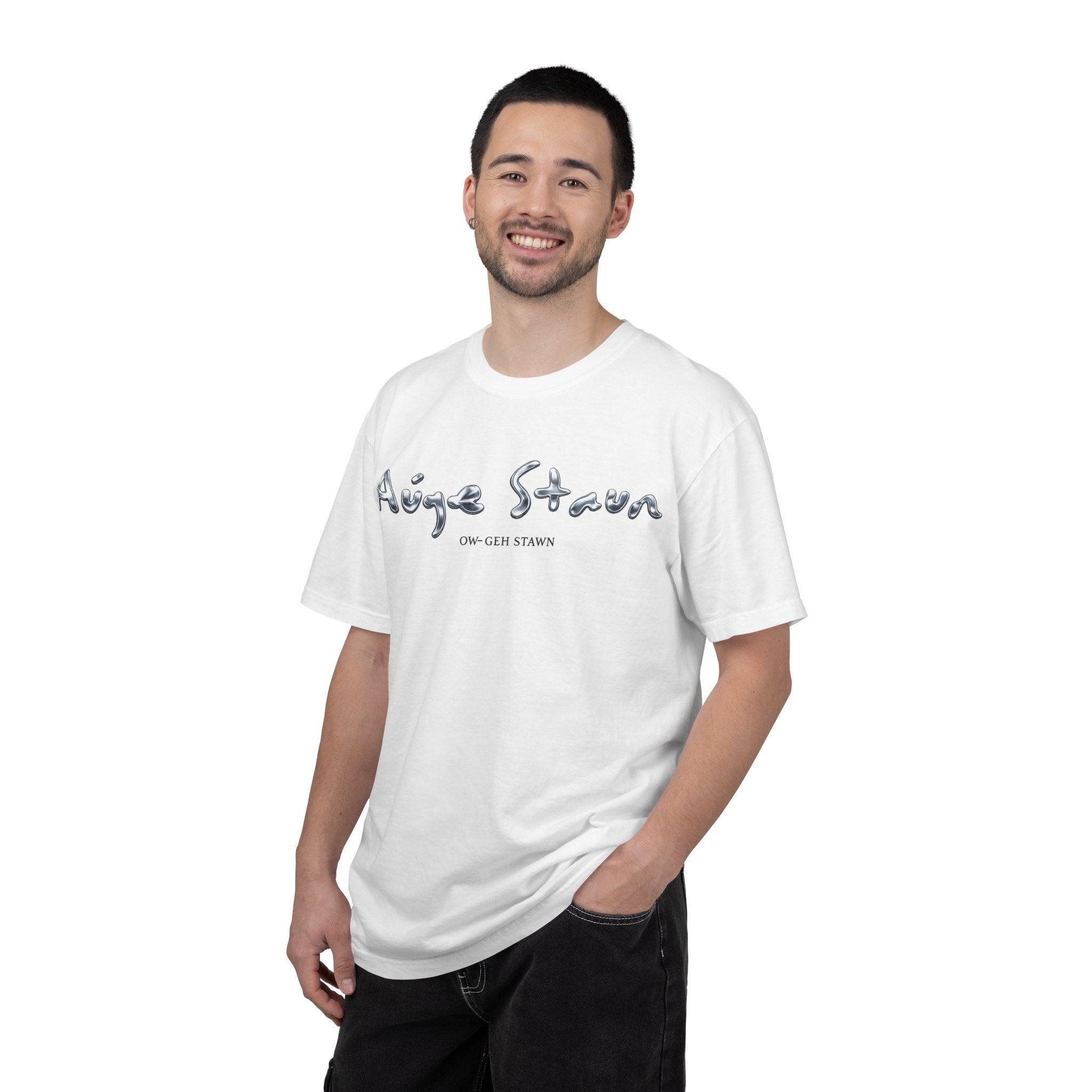 AugeStaun Graphic T-Shirt — Reflective 3D Runner Logo Tee