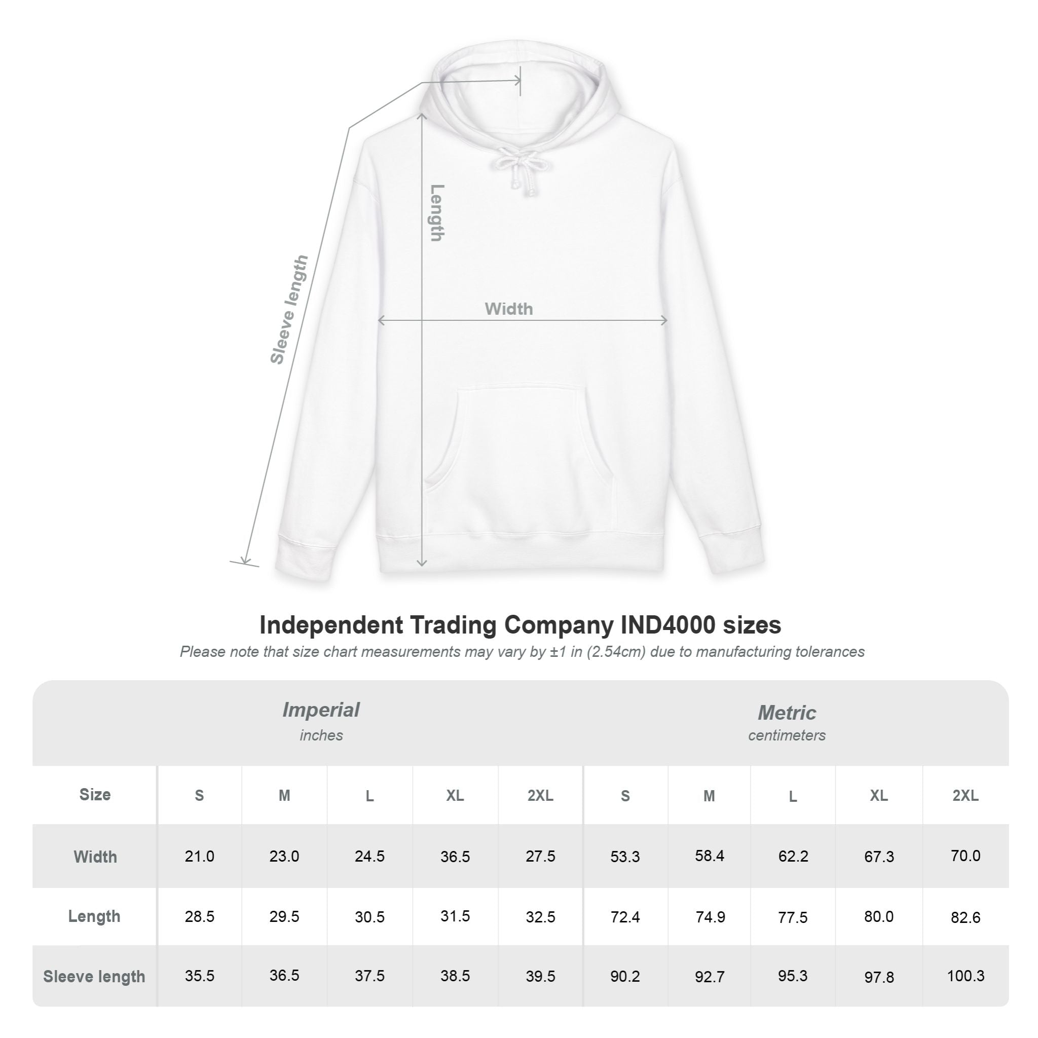 Auge-Staun Logo Hoodie — White Graphic Pullover with Script & Sleeve Print
