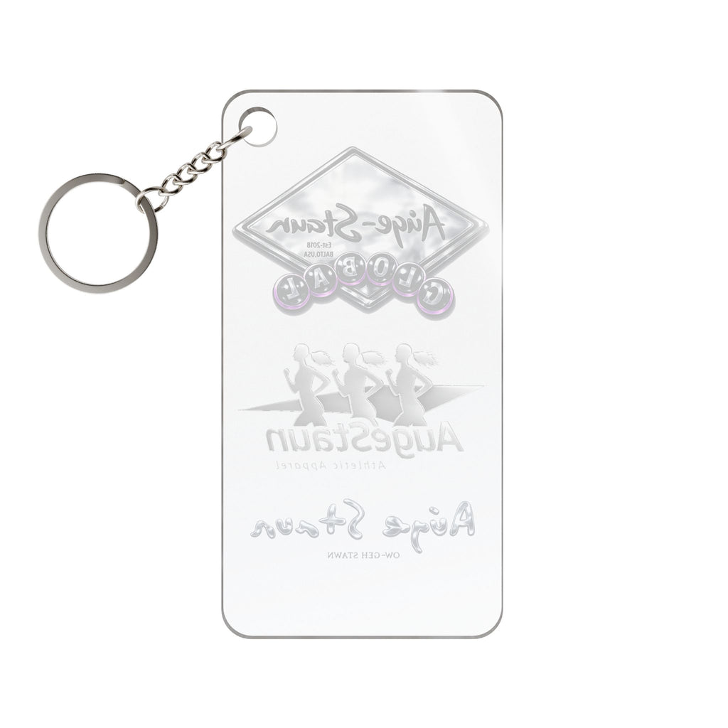 Auge-Staun tre amigos Logo Acrylic Keychain — Single-Sided Branded Charm