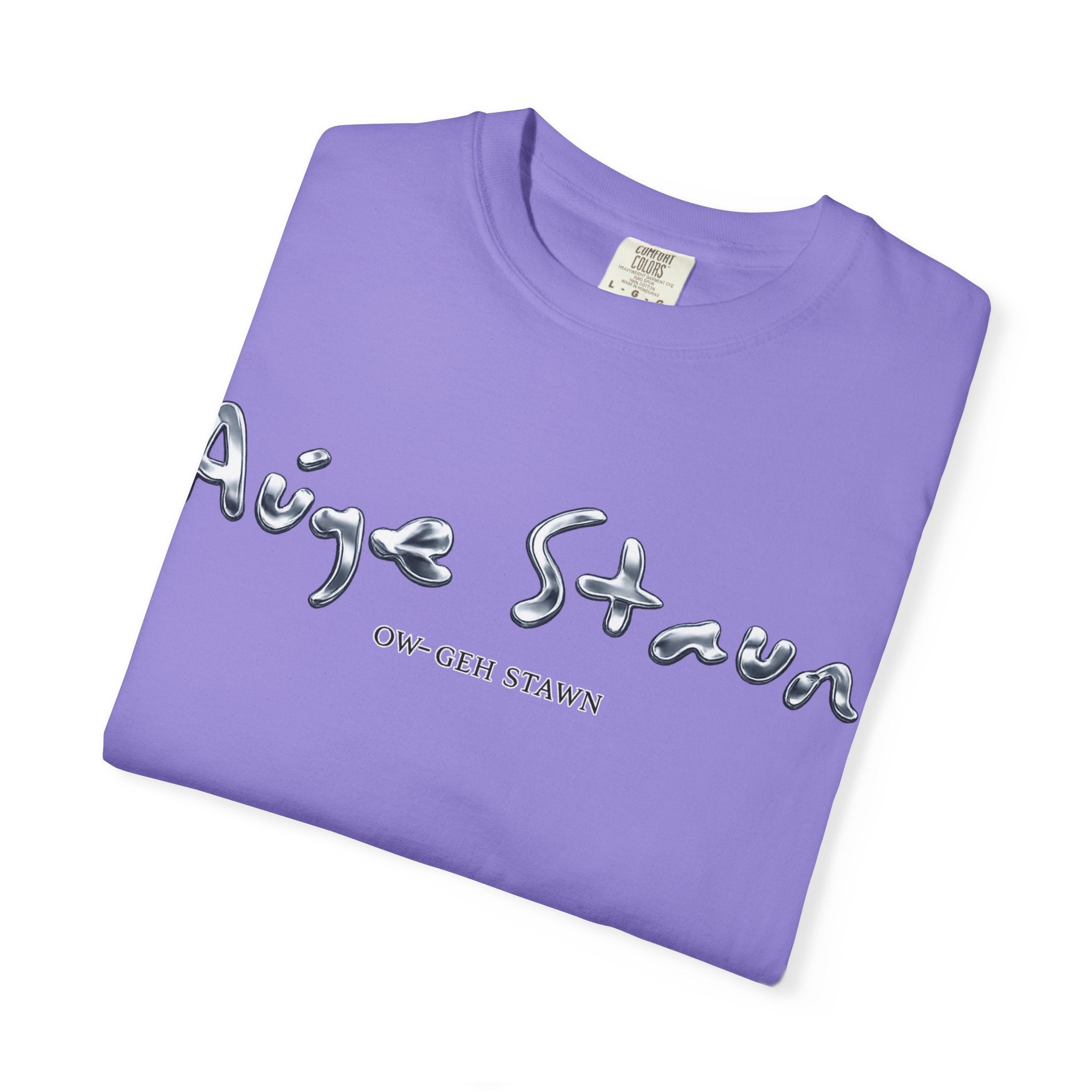 Graphic T-Shirt — 'Auge Staun' Script Front & Eye Graphic Back