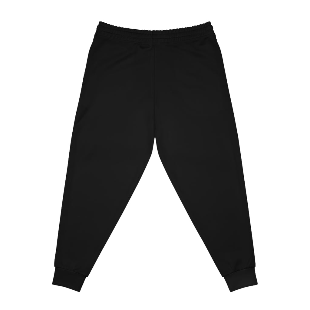 Black Athletic Joggers — Minimal Script Logo Sweatpants (QP)