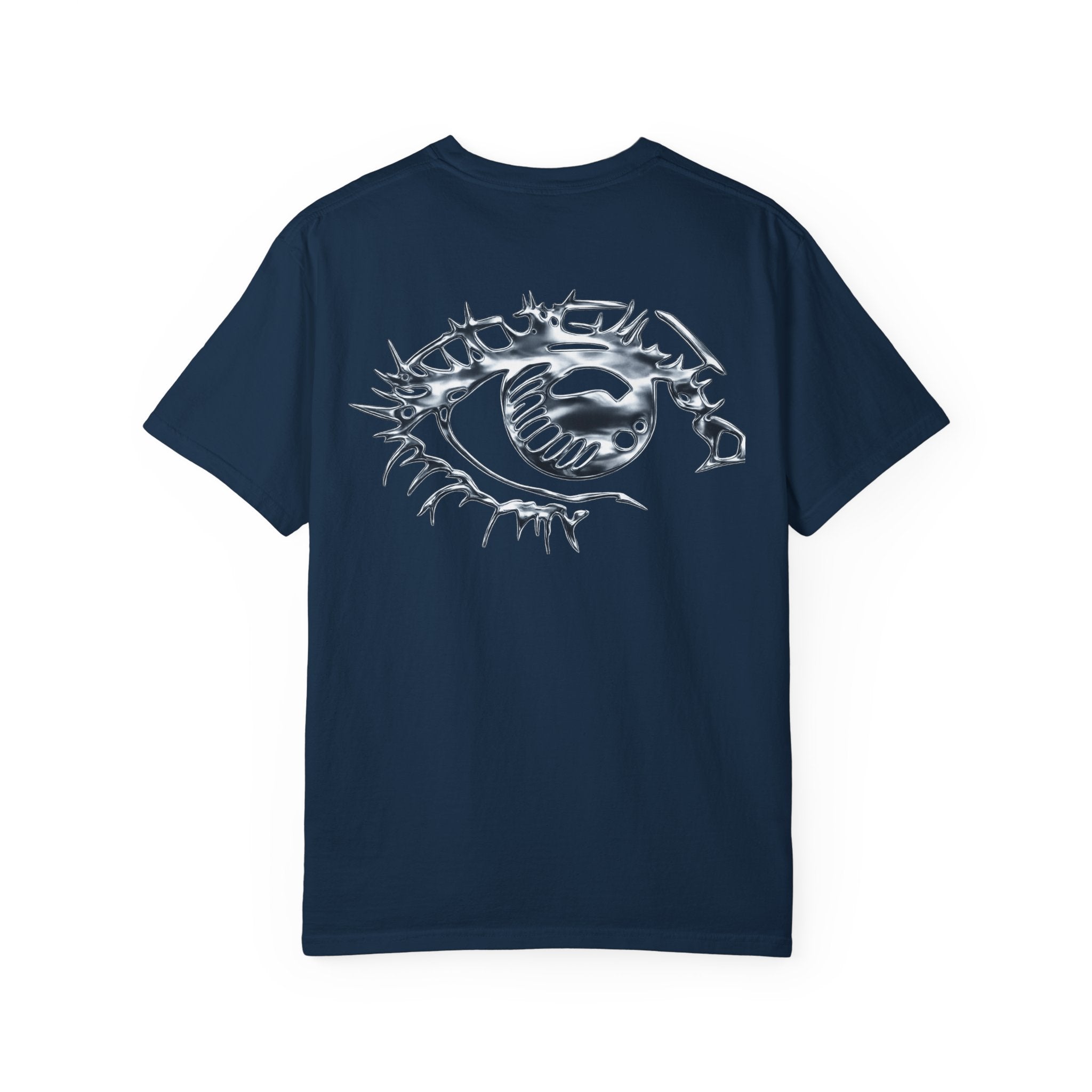 Graphic T-Shirt — 'Auge Staun' Script Front & Eye Graphic Back