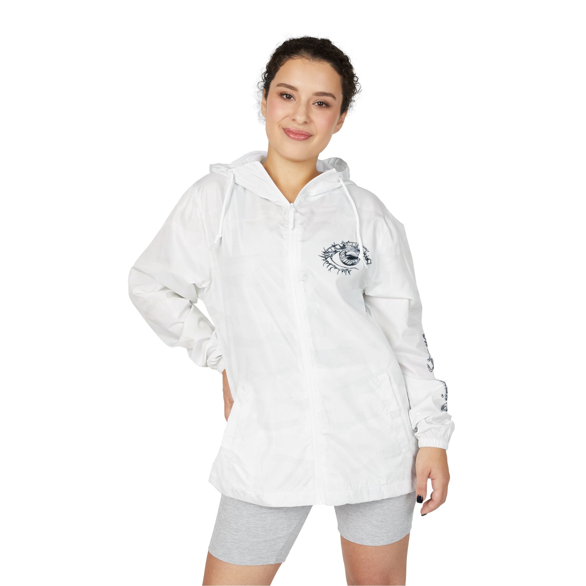 Windbreaker Jacket — Retro Vegas 'Auge-Staun' Logo Hooded Shell