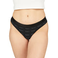 Women’s Black Auge-Print Thong — Minimal Everyday Lingerie