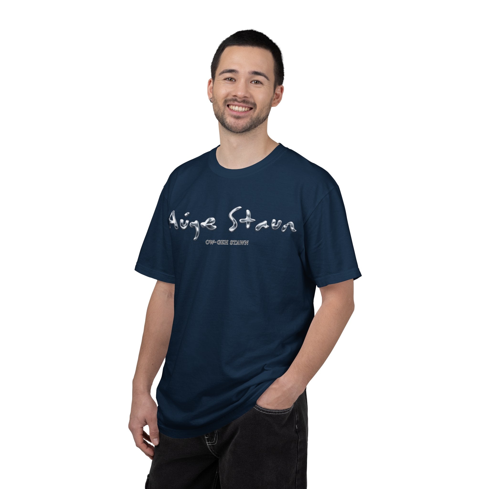AugeStaun Graphic T-Shirt — Reflective 3D Runner Logo Tee