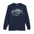 Eye Graphic Long Sleeve Tee — Metallic Script Back Design