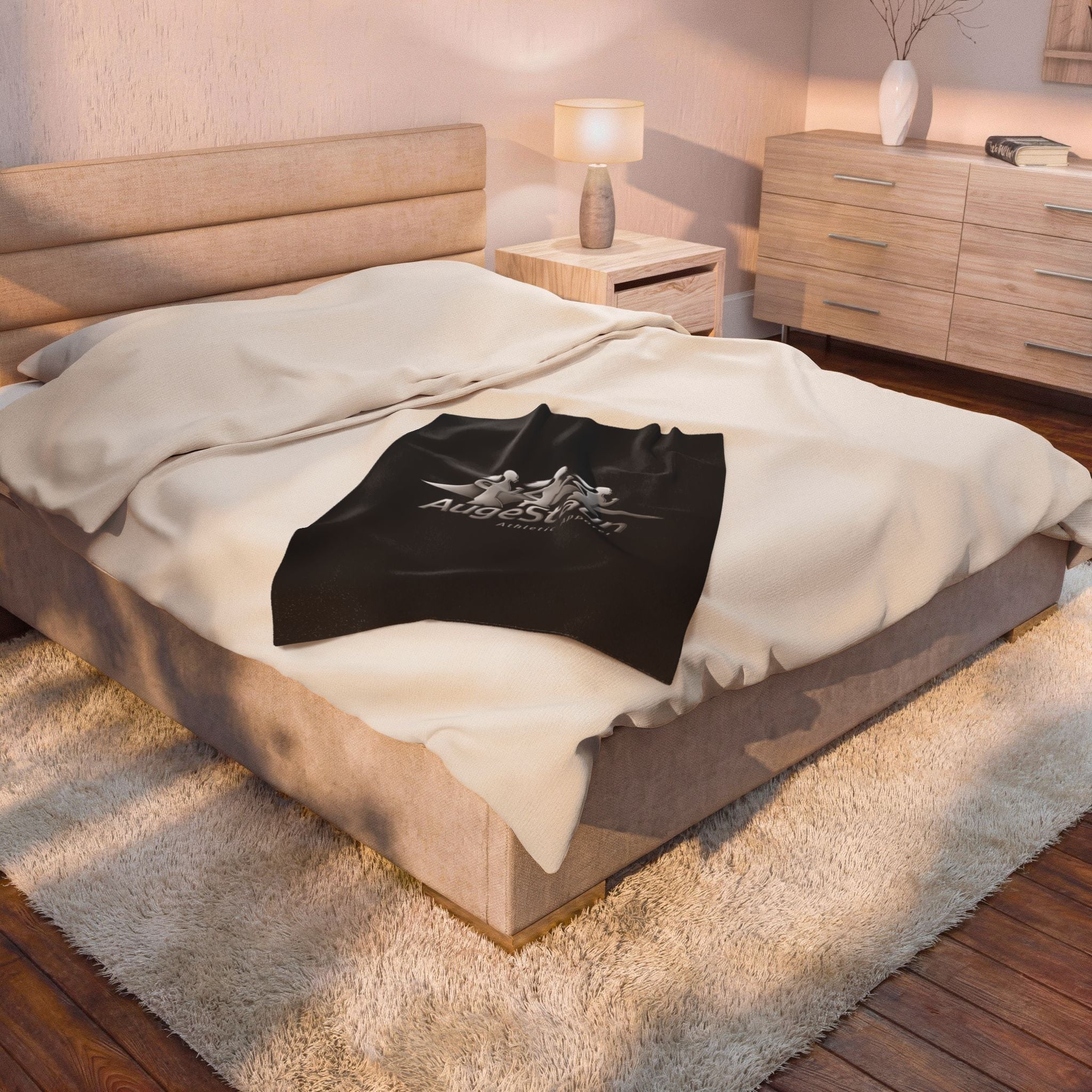 Velveteen Plush Blanket — AugeStaun Athletic Apparel Logo Throw