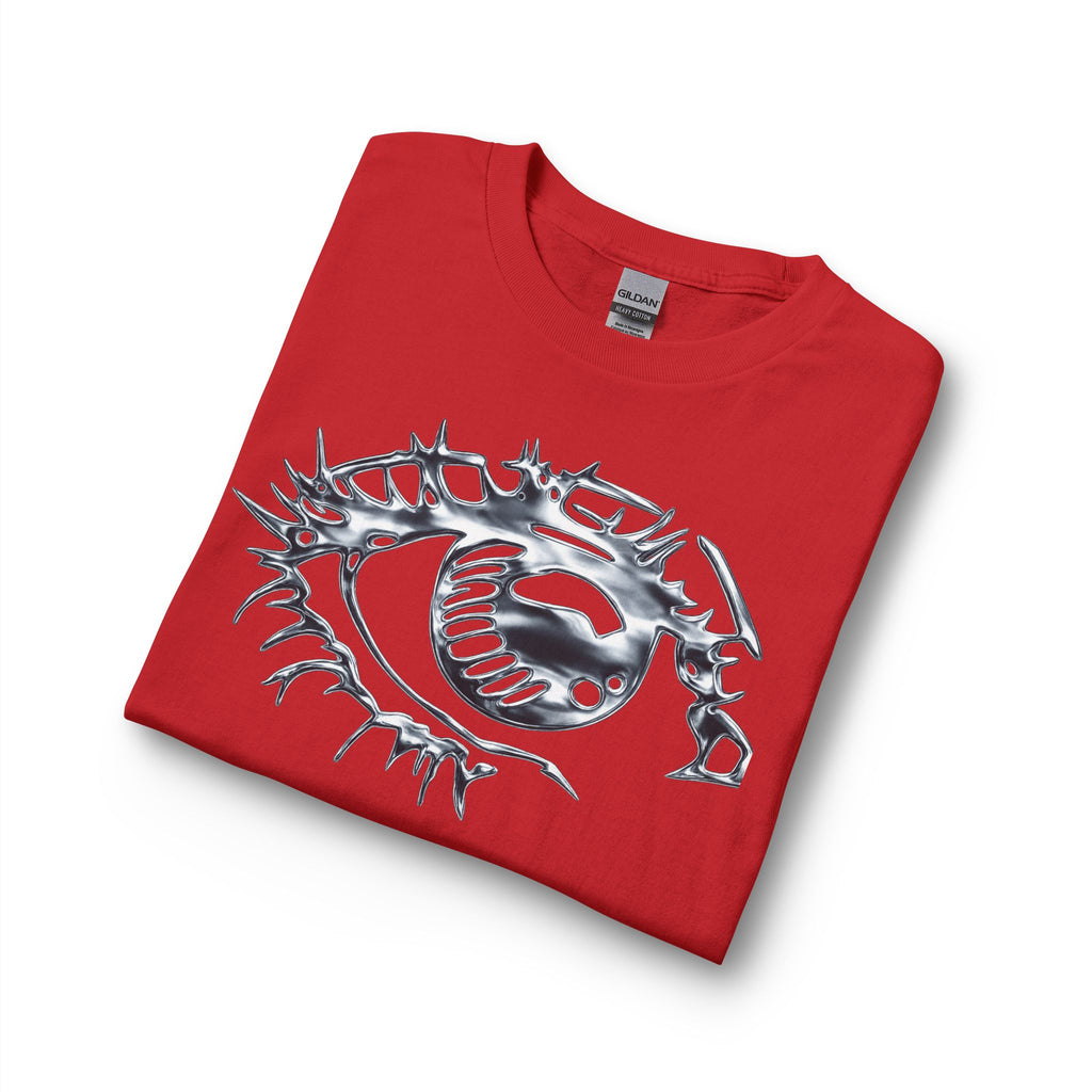 Eye Graphic Long Sleeve Tee — Metallic Script Back Design