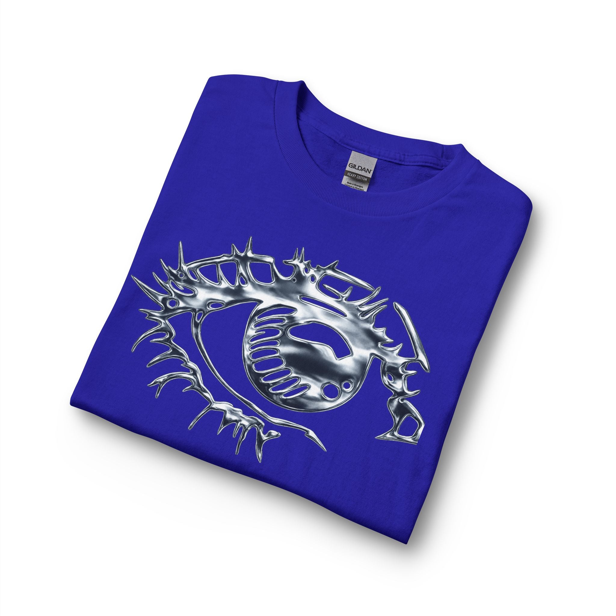 Eye Graphic Long Sleeve Tee — Metallic Script Back Design