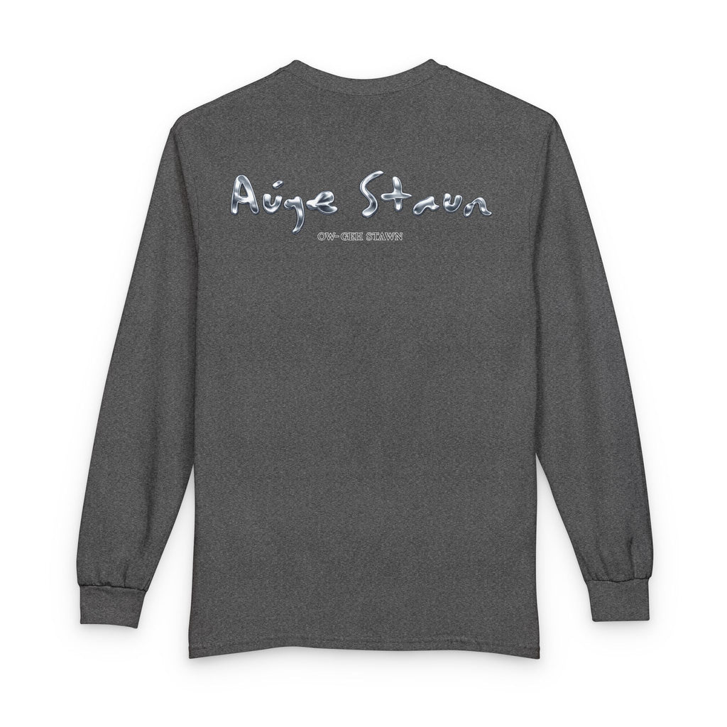 Eye Graphic Long Sleeve Tee — Metallic Script Back Design