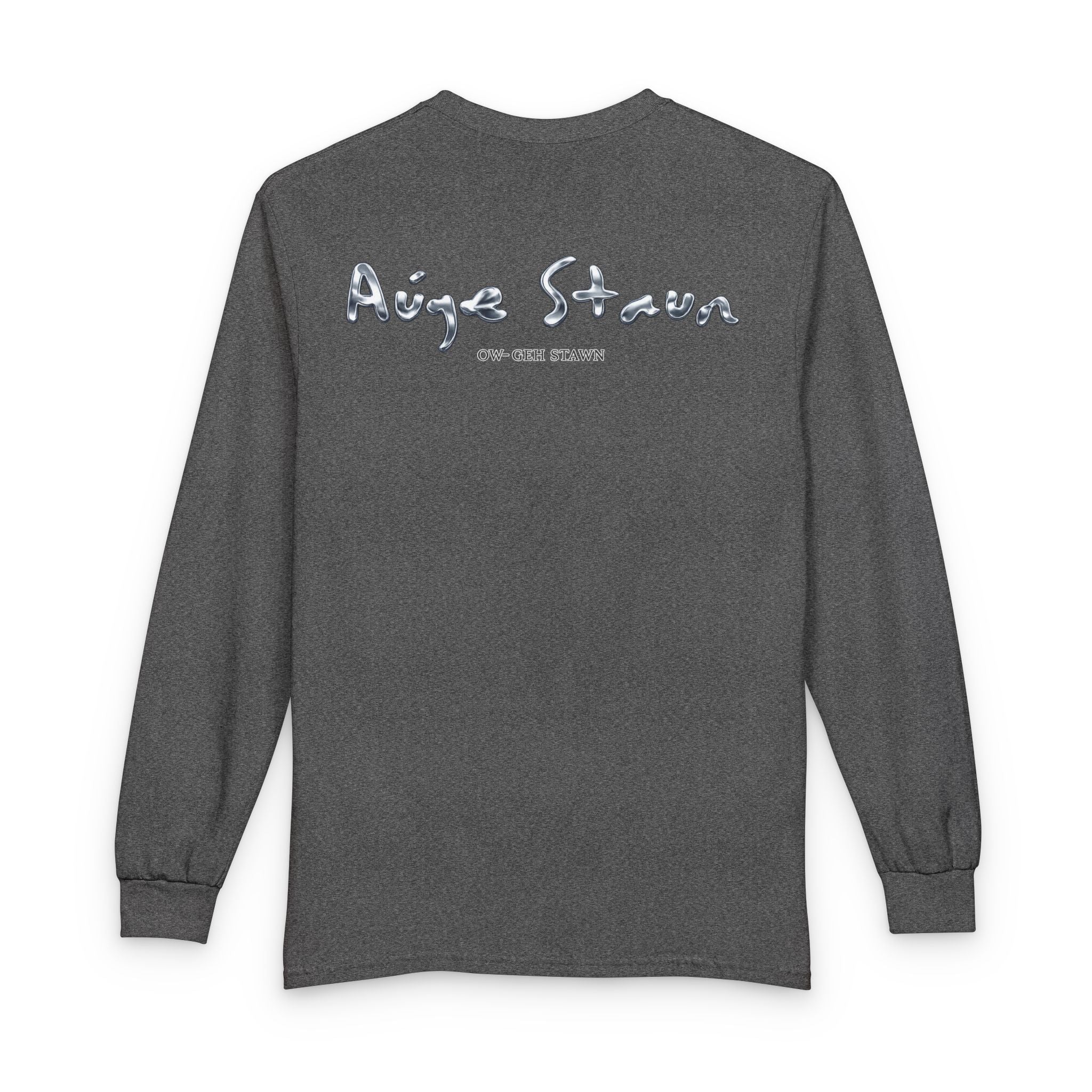 Eye Graphic Long Sleeve Tee — Metallic Script Back Design