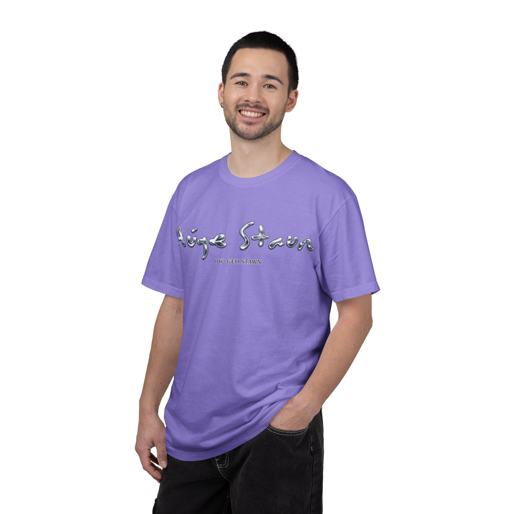 Graphic T-Shirt — 'Auge Staun' Script Front & Eye Graphic Back
