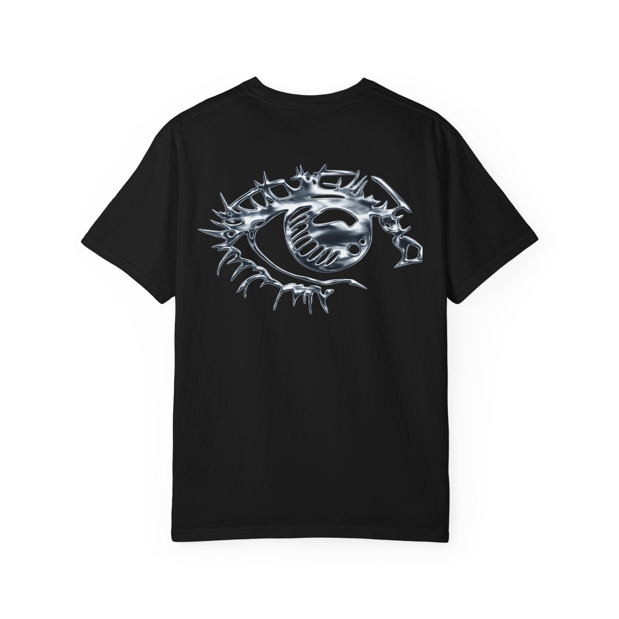 Graphic T-Shirt — 'Auge Staun' Script Front & Eye Graphic Back