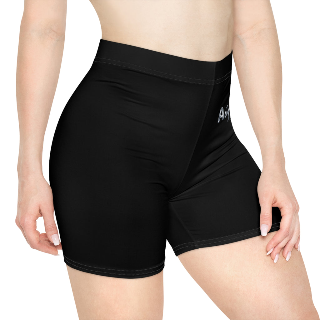 Biker Shorts — Minimal Script Logo Performance Shorts