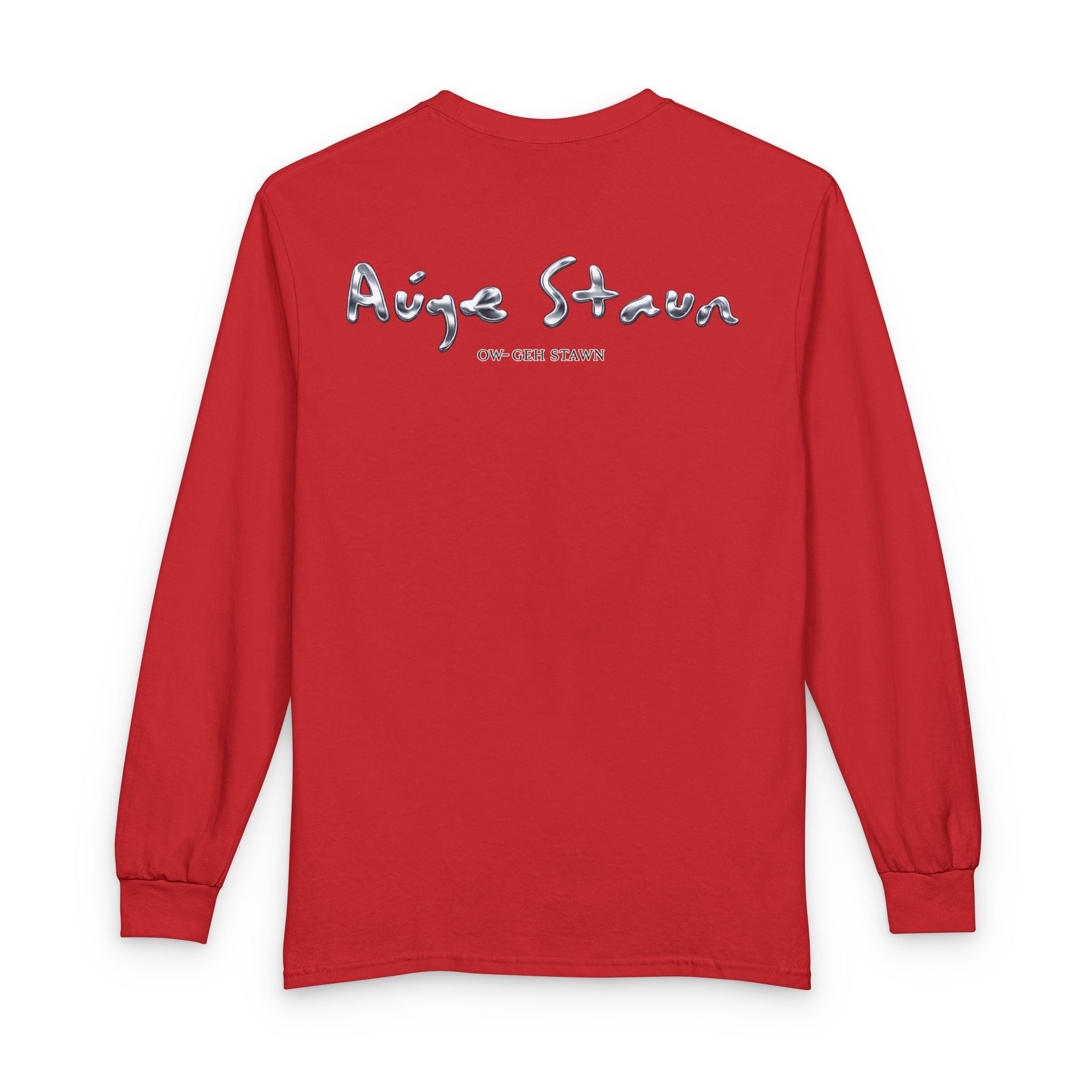 Eye Graphic Long Sleeve Tee — Metallic Script Back Design