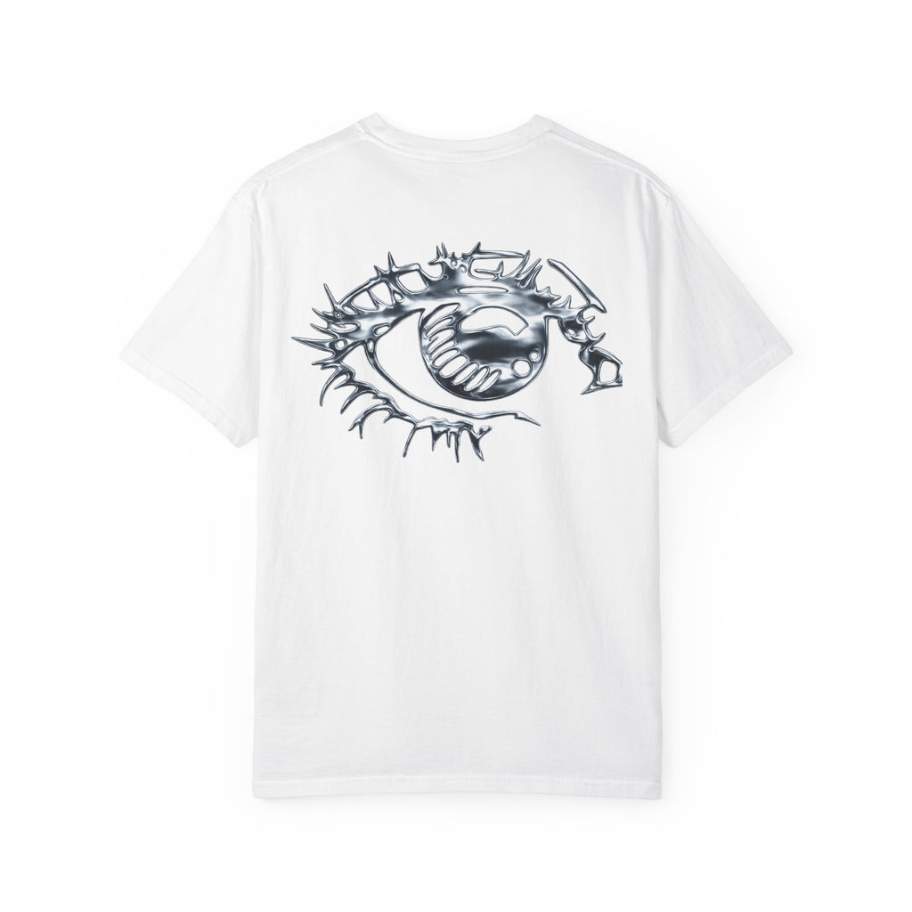 Graphic T-Shirt — 'Auge Staun' Script Front & Eye Graphic Back