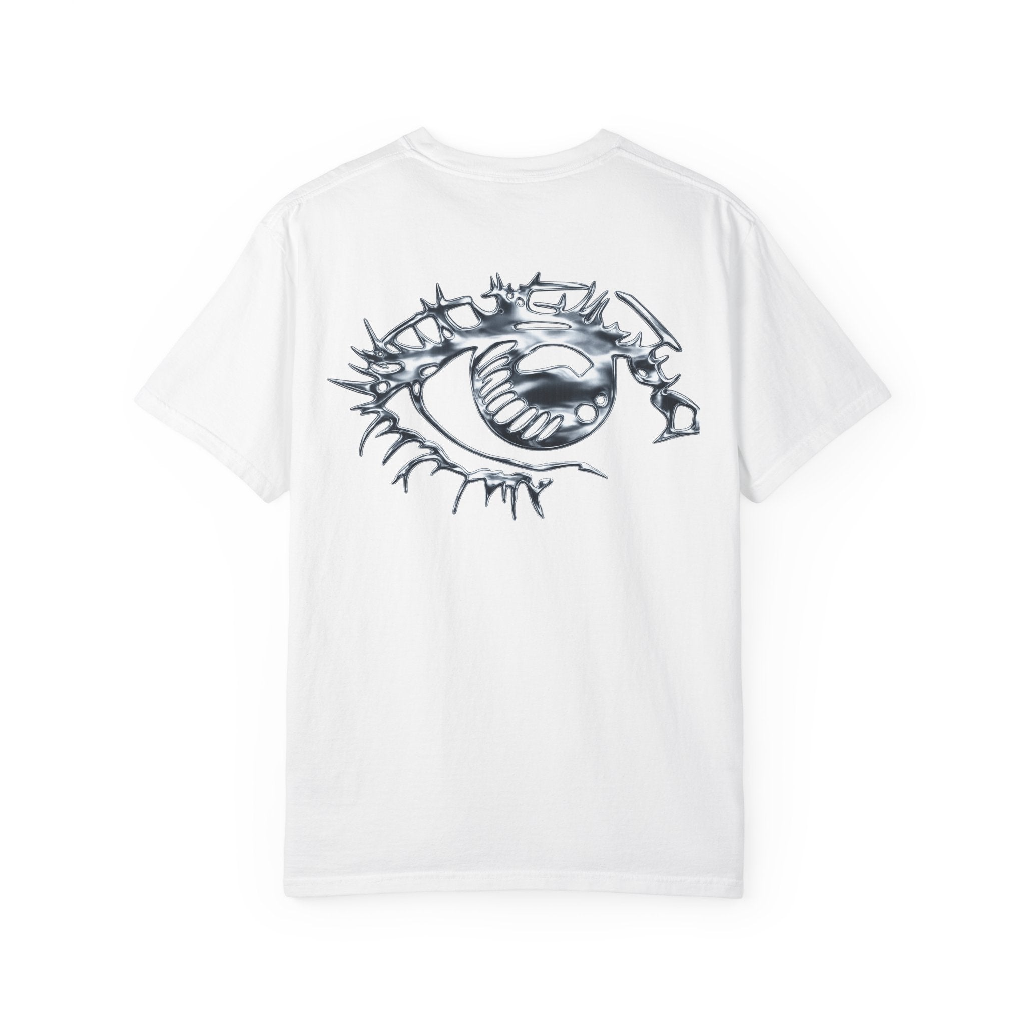 Graphic T-Shirt — 'Auge Staun' Script Front & Eye Graphic Back