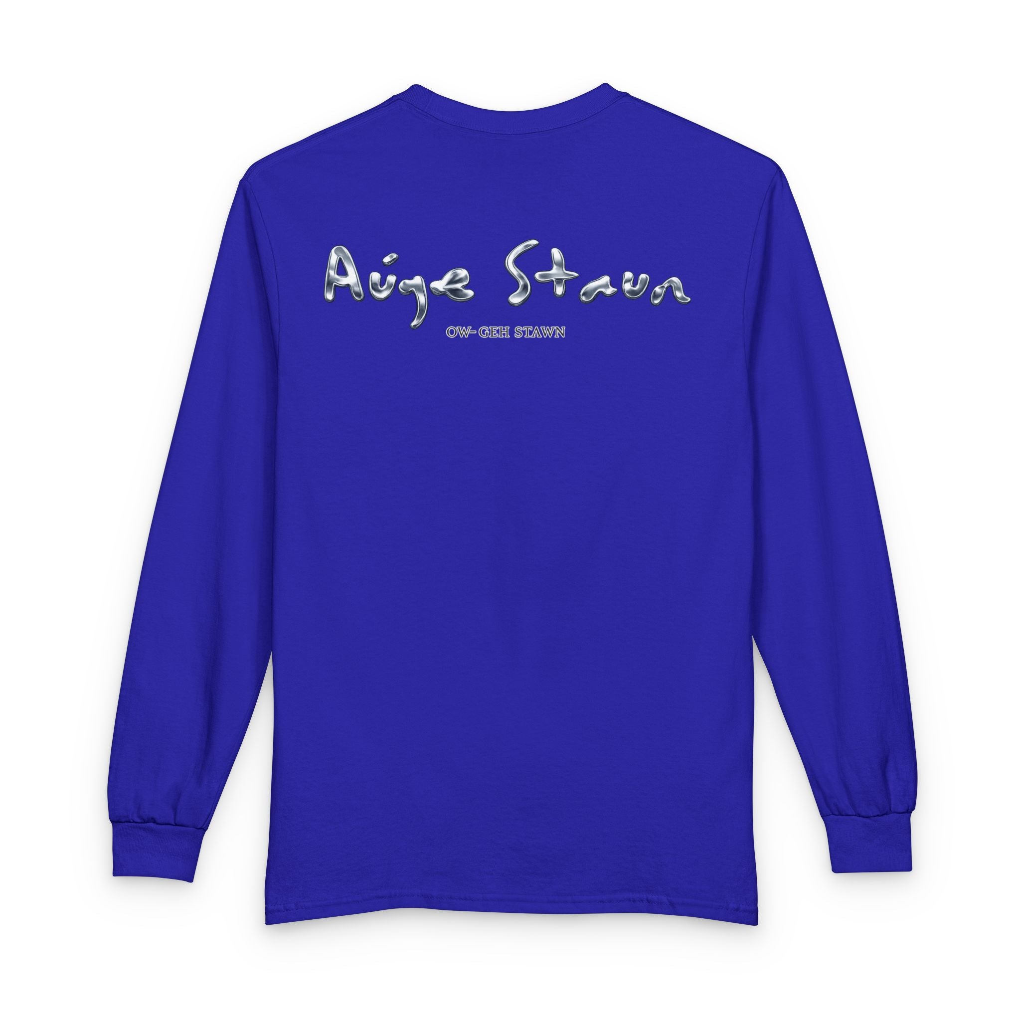 Eye Graphic Long Sleeve Tee — Metallic Script Back Design